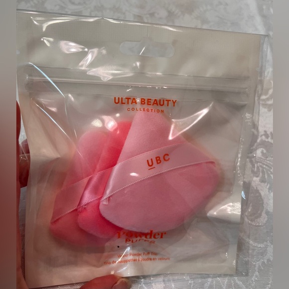 Ulta Beauty Collection Velour Powder Puff Set in pink Set of 3 NWT - Picture 1 of 4
